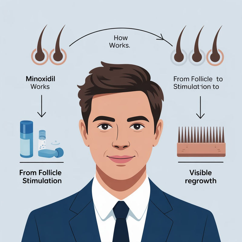 How Minoxidil Works: From Follicle Stimulation to Visible Regrowth - Featured image