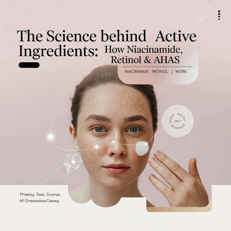 The Science Behind Active Ingredients: How Niacinamide, Retinol & AHAs Work - Featured image