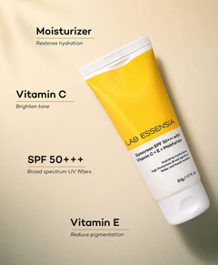 Sunscreen SPF 50+++ with vitamin C + E + Moisturizer